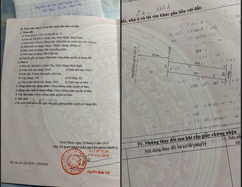 đất nền ql1a hoài tân hoài nhơn